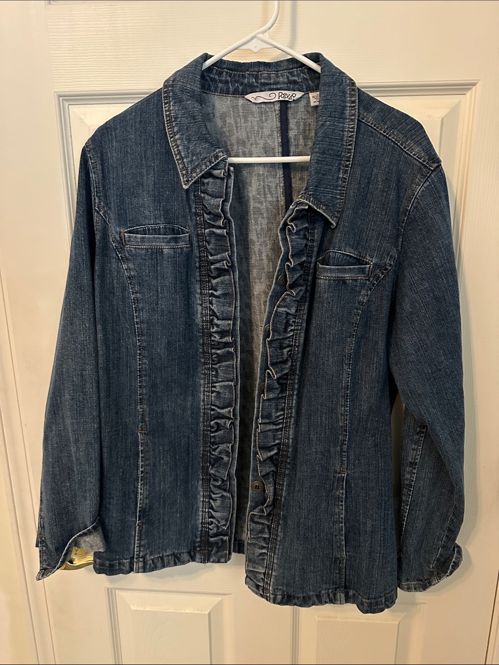 Longer length jeans jacket